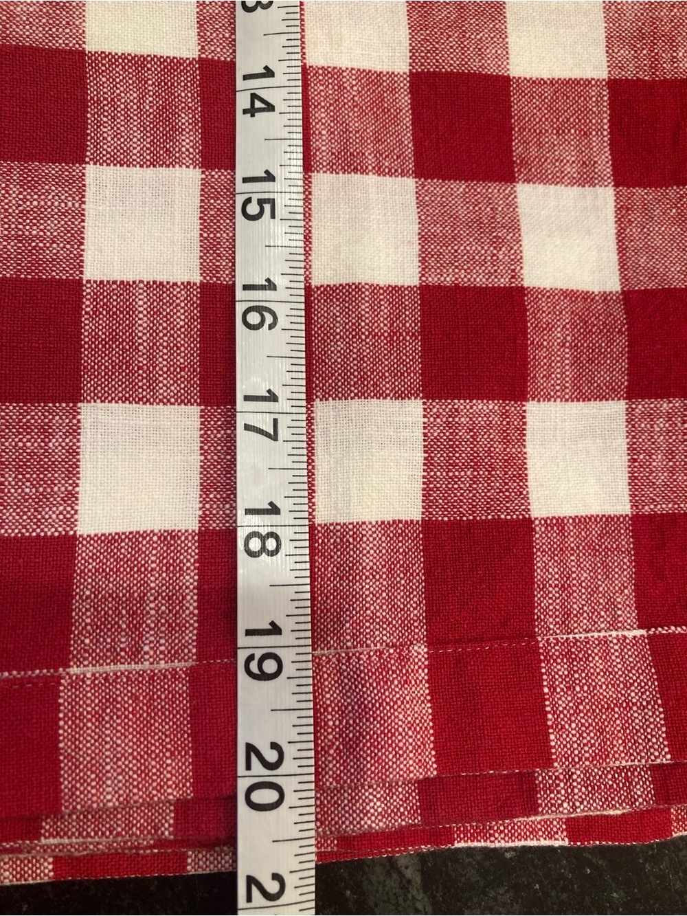 Pottery Barn Baxter Gingham Cotton Napkins Set 5 Red White Picnic - Picture 7 of 10